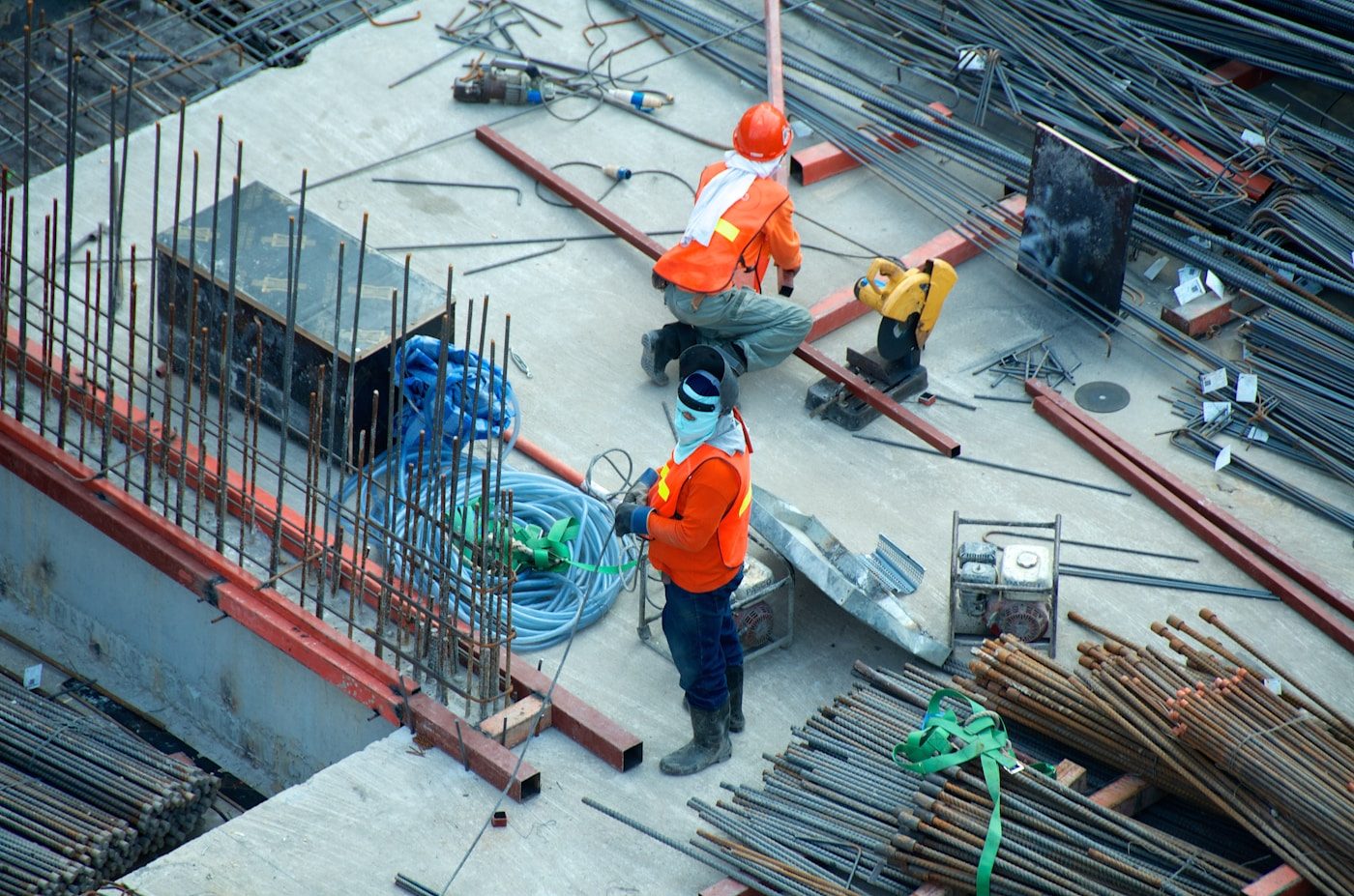 Construction site work in progress