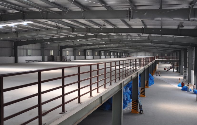 VKA Polymers warehouse mezzanine interior